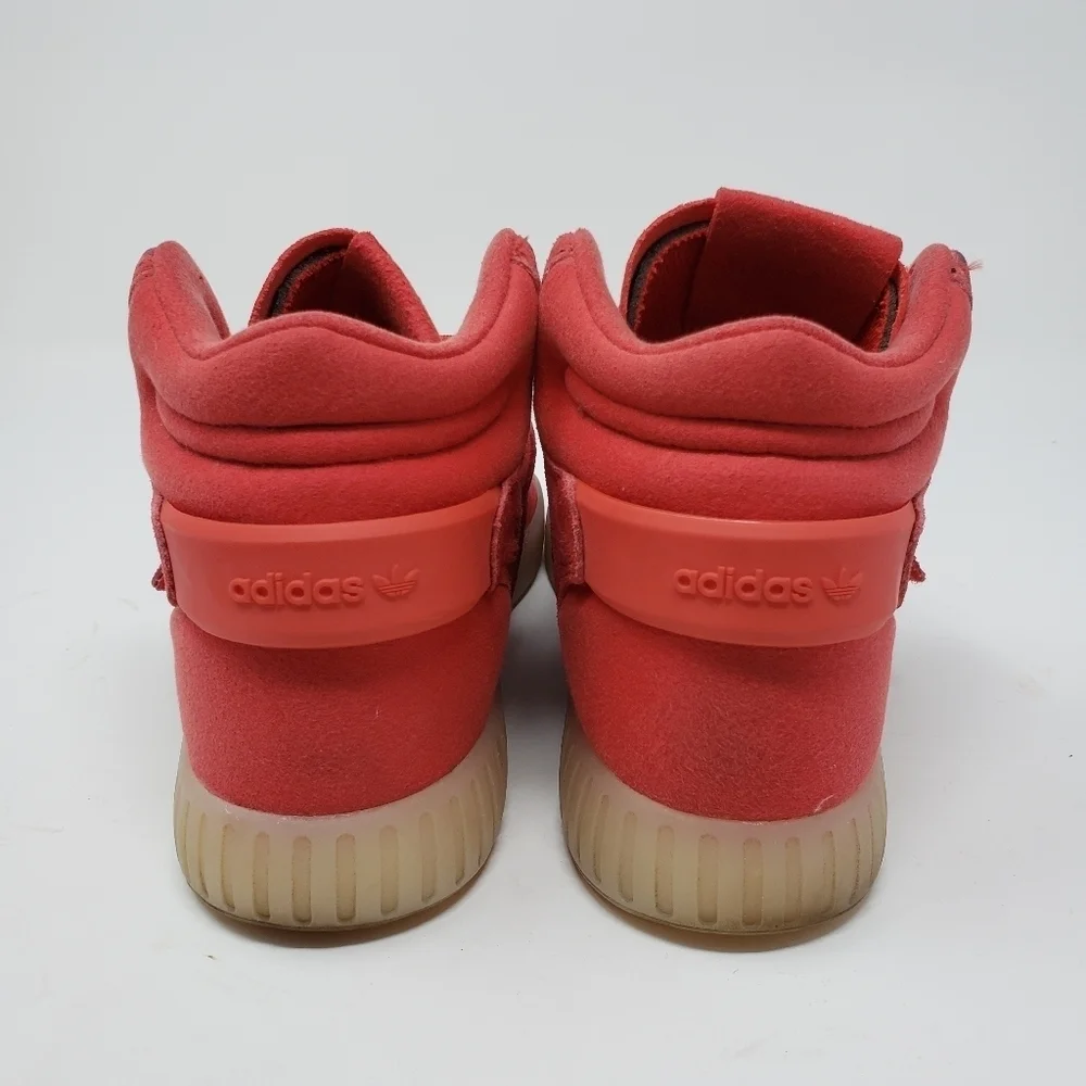 Adidas Tubular Invader Strap red high tops size 6.5